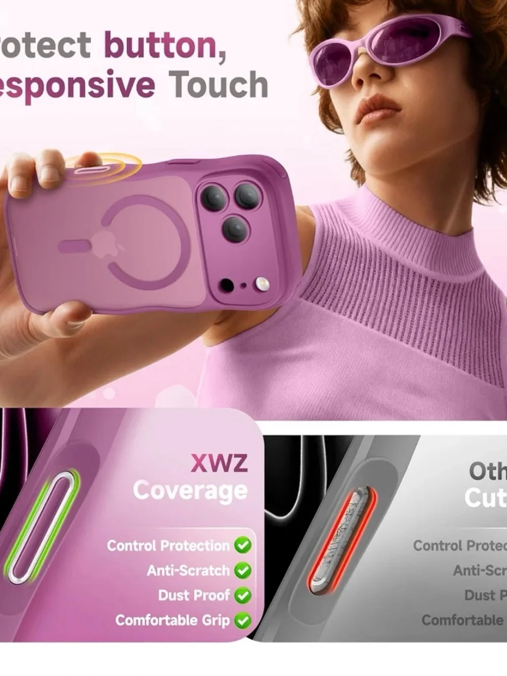 I phone 17 Pro Max case compatible with magsafe burgundy NEW